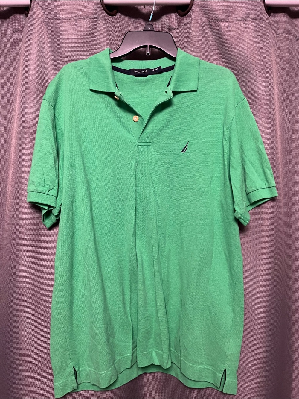 Nautica Short-Sleeve Polo in Bright Green with Sail Logo